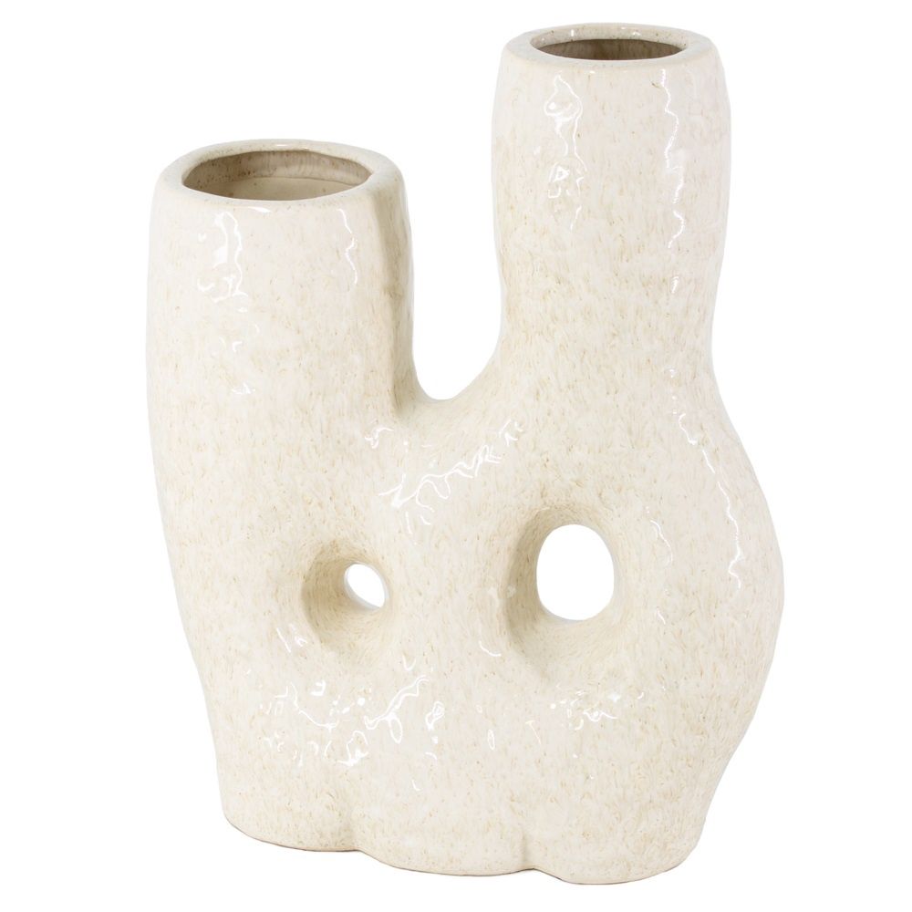 Vaas organisch 'CORAL' - off white | 24x10,5x31cm