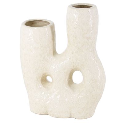 Vaas organisch 'CORAL' - off white | 24x10,5x31cm
