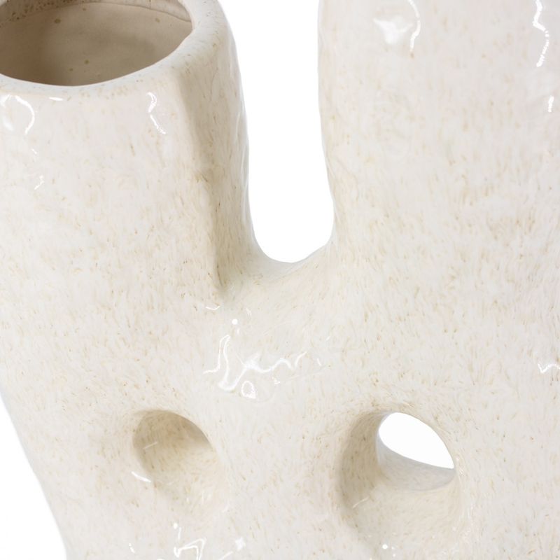 Vaas organisch 'CORAL' - off white | 24x10,5x31cm