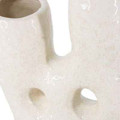 Vaas organisch 'CORAL' - off white | 24x10,5x31cm
