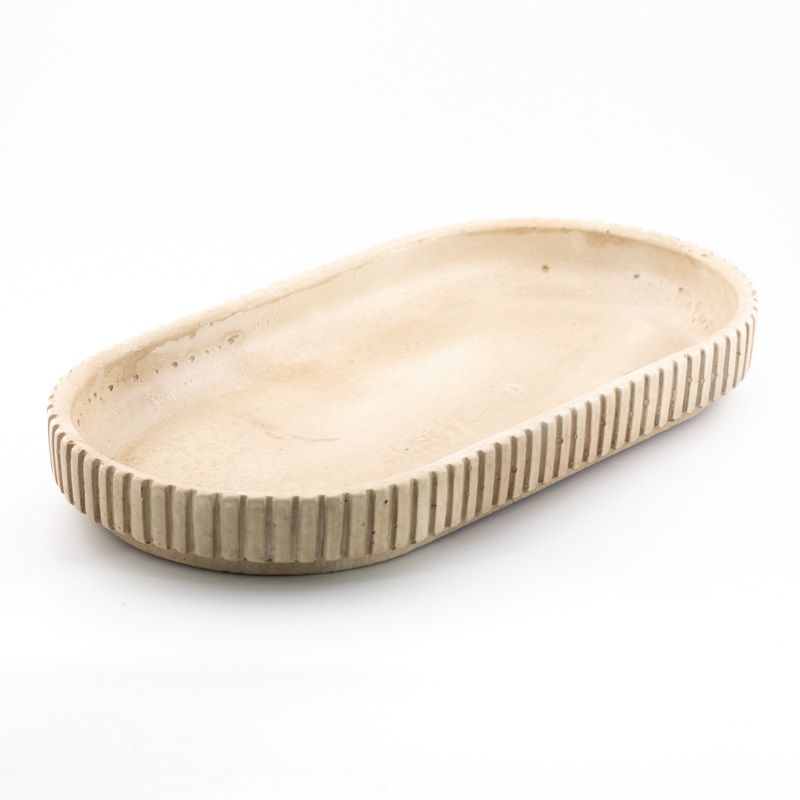 Aardewerken ovaal dienblad, Size: S - 30x153,3cm