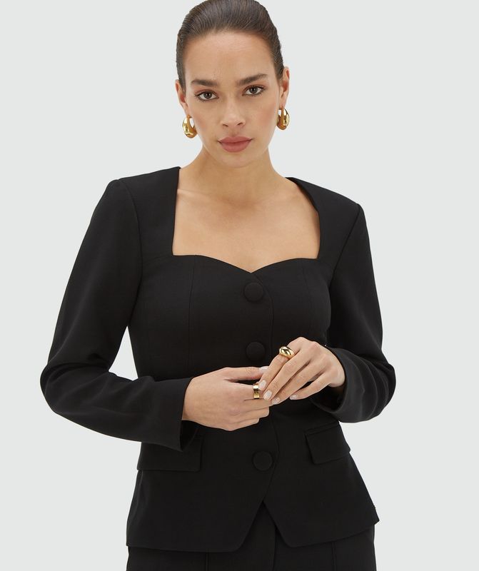 JV LISE top - zwart maat M