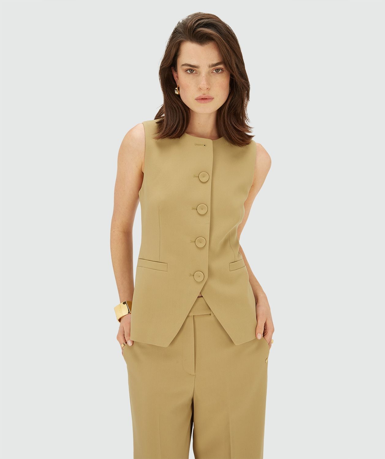 JV KIRO gilet - mustard yellow