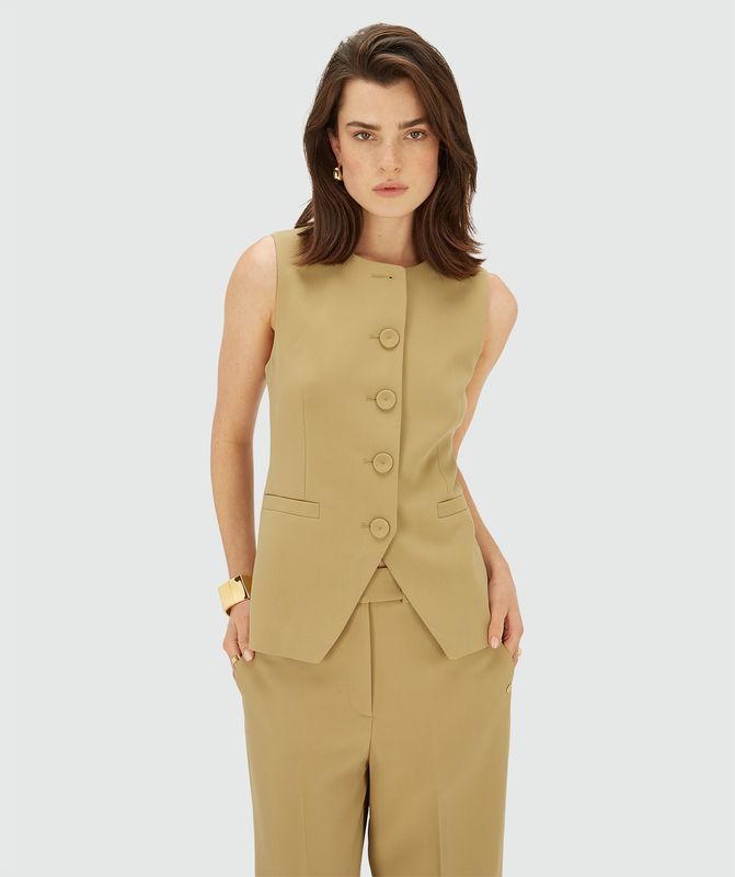 JV KIRO gilet - mustard yellow