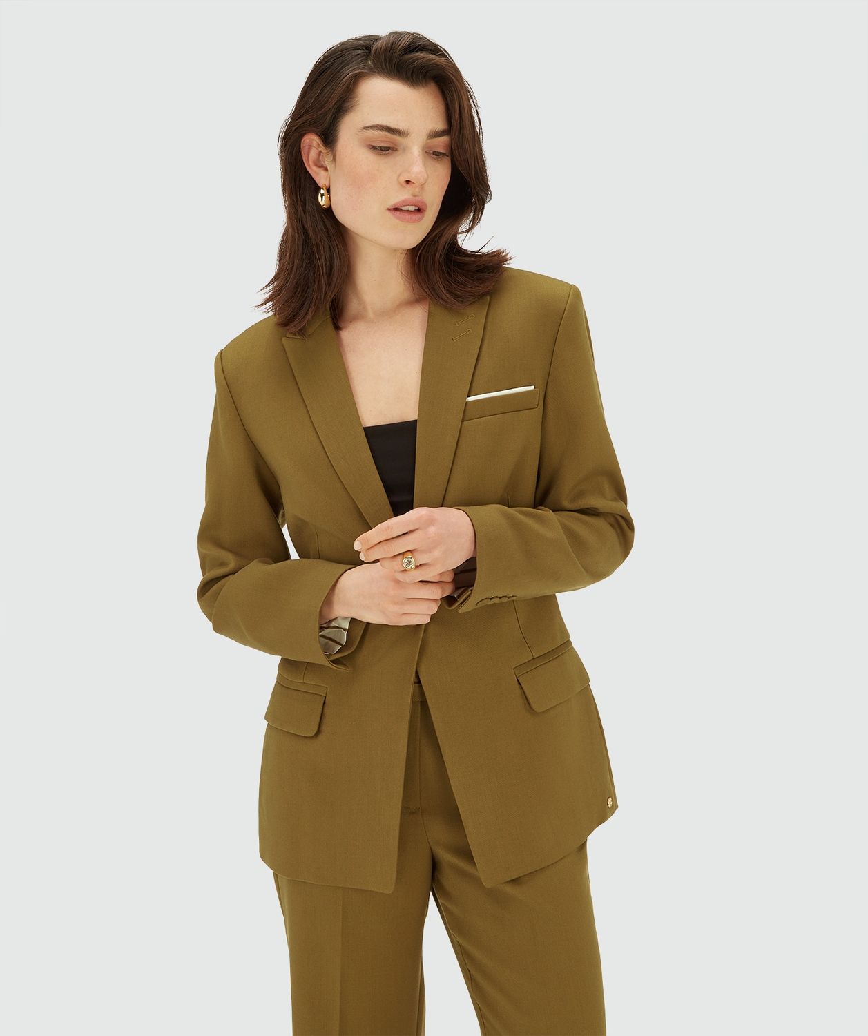 JV KANAN blazer - olive green
