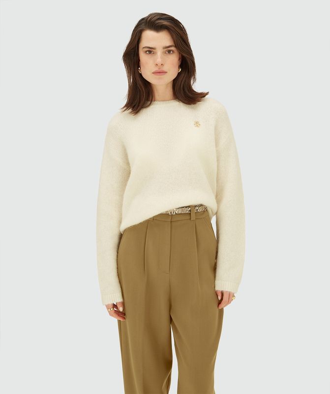 JV LOREEN knit trui - light ecru melange