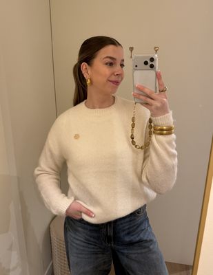 JV LOREEN knit trui - light ecru melange