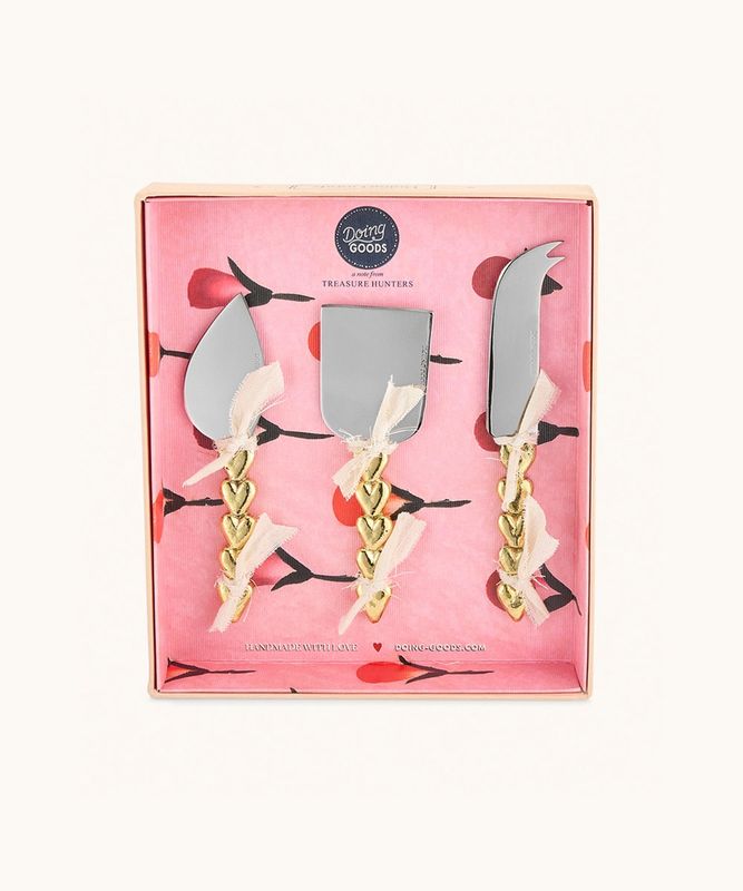 Holly Heart kaas set in giftbox