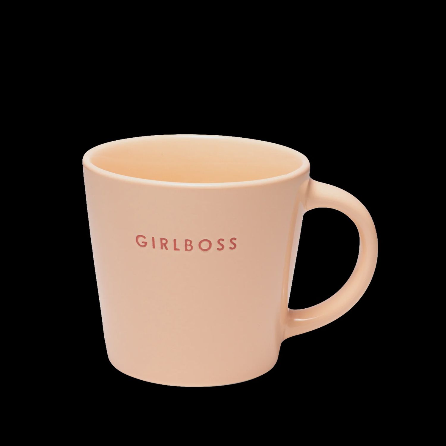 Koffie mok 'GIRLBOSS' - zalmkleur | 250 ml