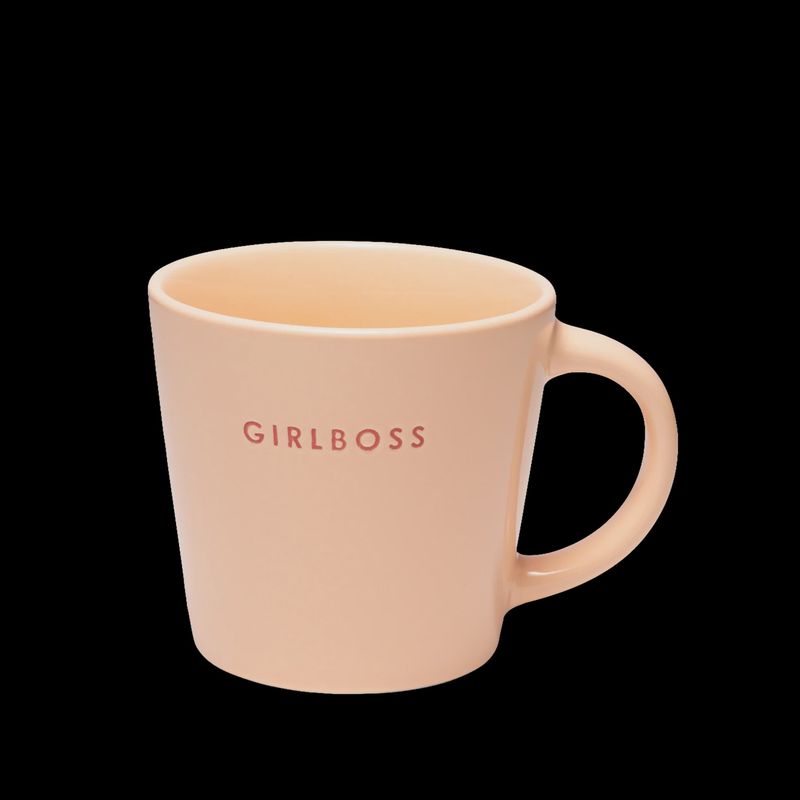 Koffie mok 'GIRLBOSS' - zalmkleur | 250 ml