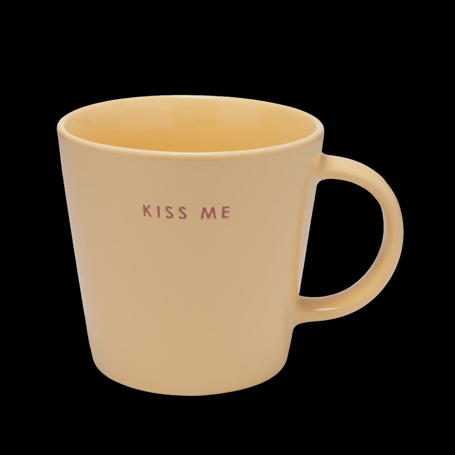 Thee mok 'KISS ME' - geel | 350 ml