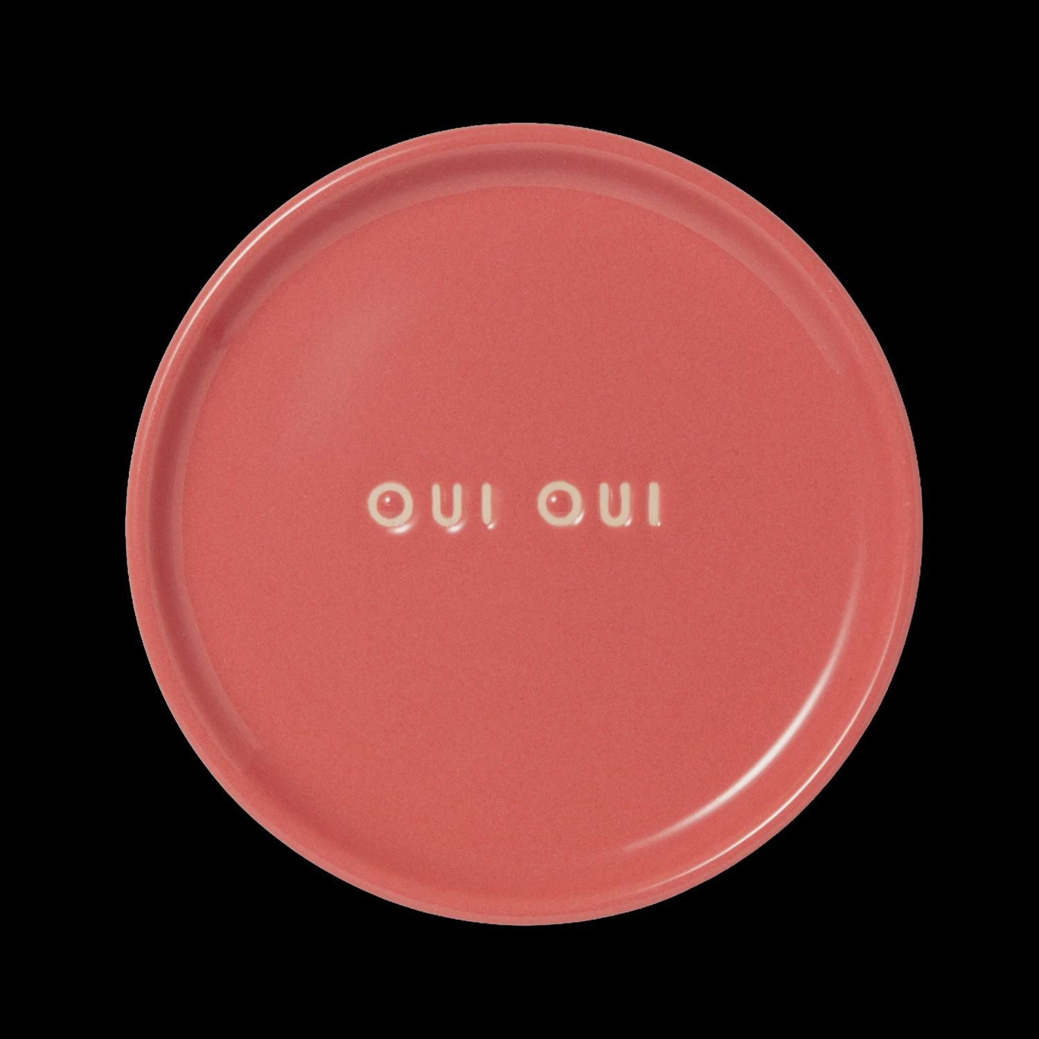 Petit four schaaltje 'OUI OUI' - koraal | ⌀ 8,5cm