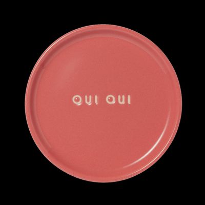 Petit four schaaltje 'OUI OUI' - koraal | ⌀ 8,5cm