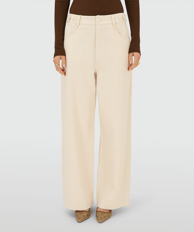 JV ROMAN wide leg jeans - ecru