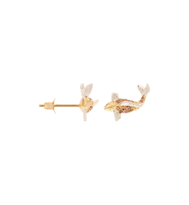 Single oorbel Pescare brass gold plated