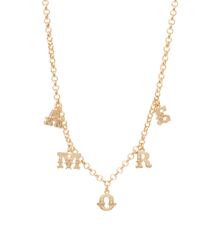 Ketting Amore - brass gold plated
