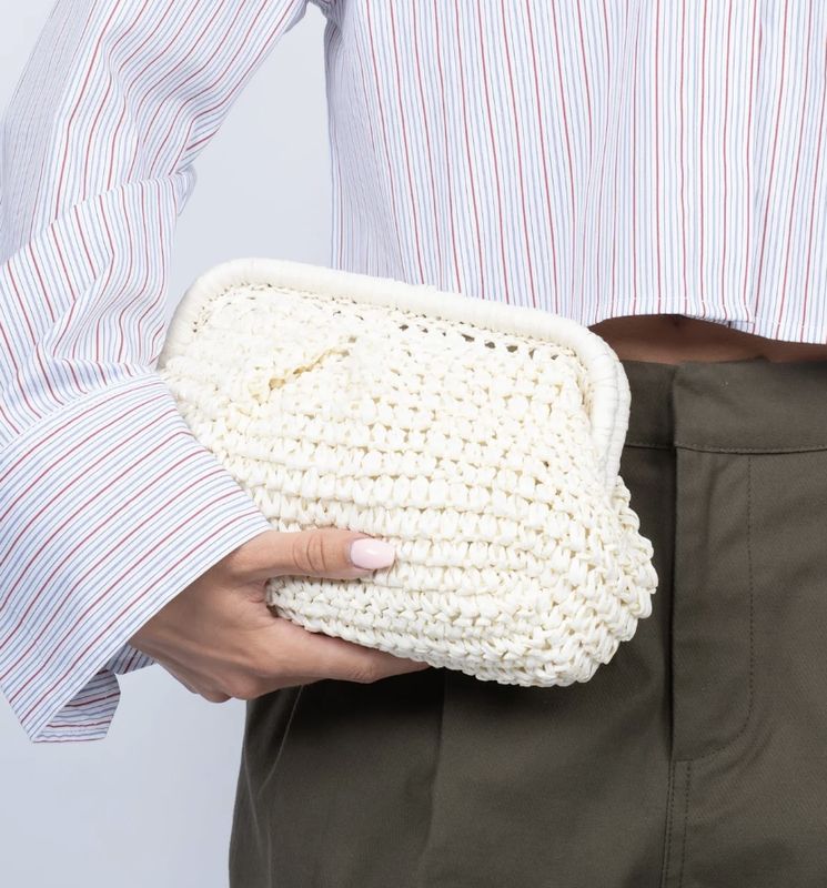 SUI AVA OLIVIA clutch - vanilla bean
