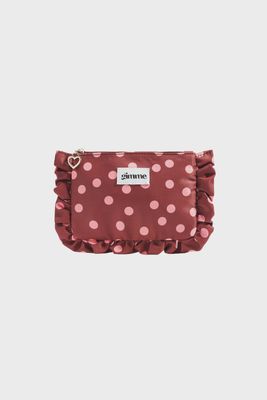 GIMME toilettas polkadot - rood/roze 19x13 cm