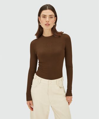 JV ATLAS long sleeve top - brown