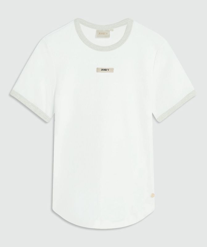 JV CODY fitted top - off white/grey