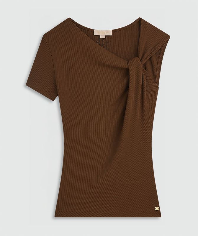 JV VINA fitted top - brown