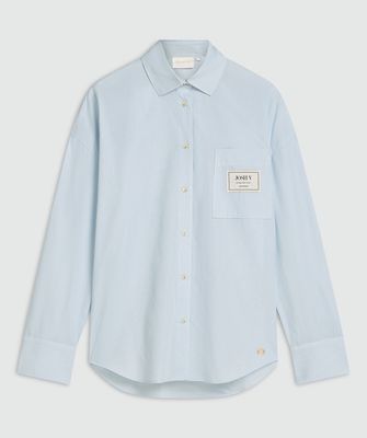 JV NEVEAH blouse met los sjaaltje - fresh blue stripe