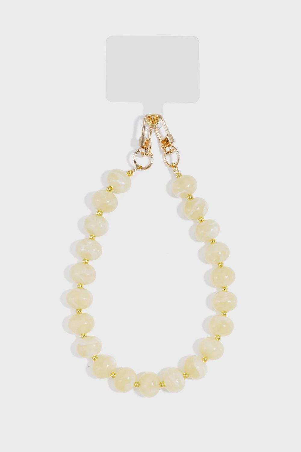 Kort telefoonkoord 'beige love'