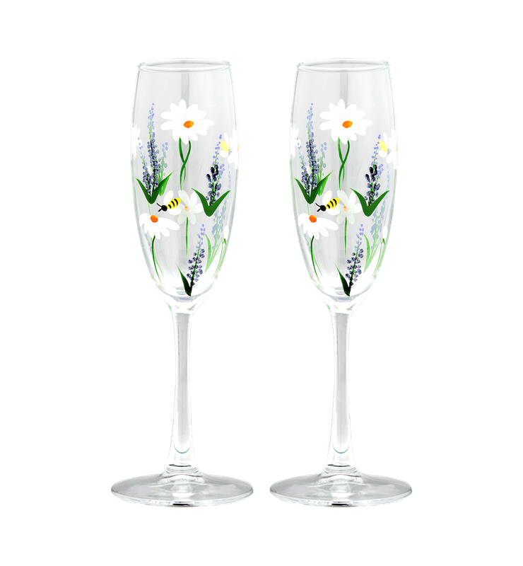 Champagne glazen 'Springtime Toast' - set van 2