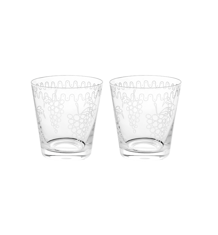 Waterglazen 'Grapevine' - set van 2