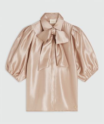 JV SYLVIANA blouse met strik (afneembaar) - dusty pink