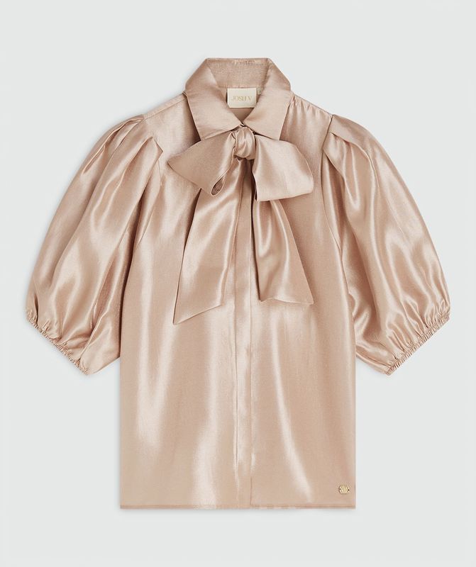 JV SYLVIANA blouse met strik (afneembaar) - dusty pink