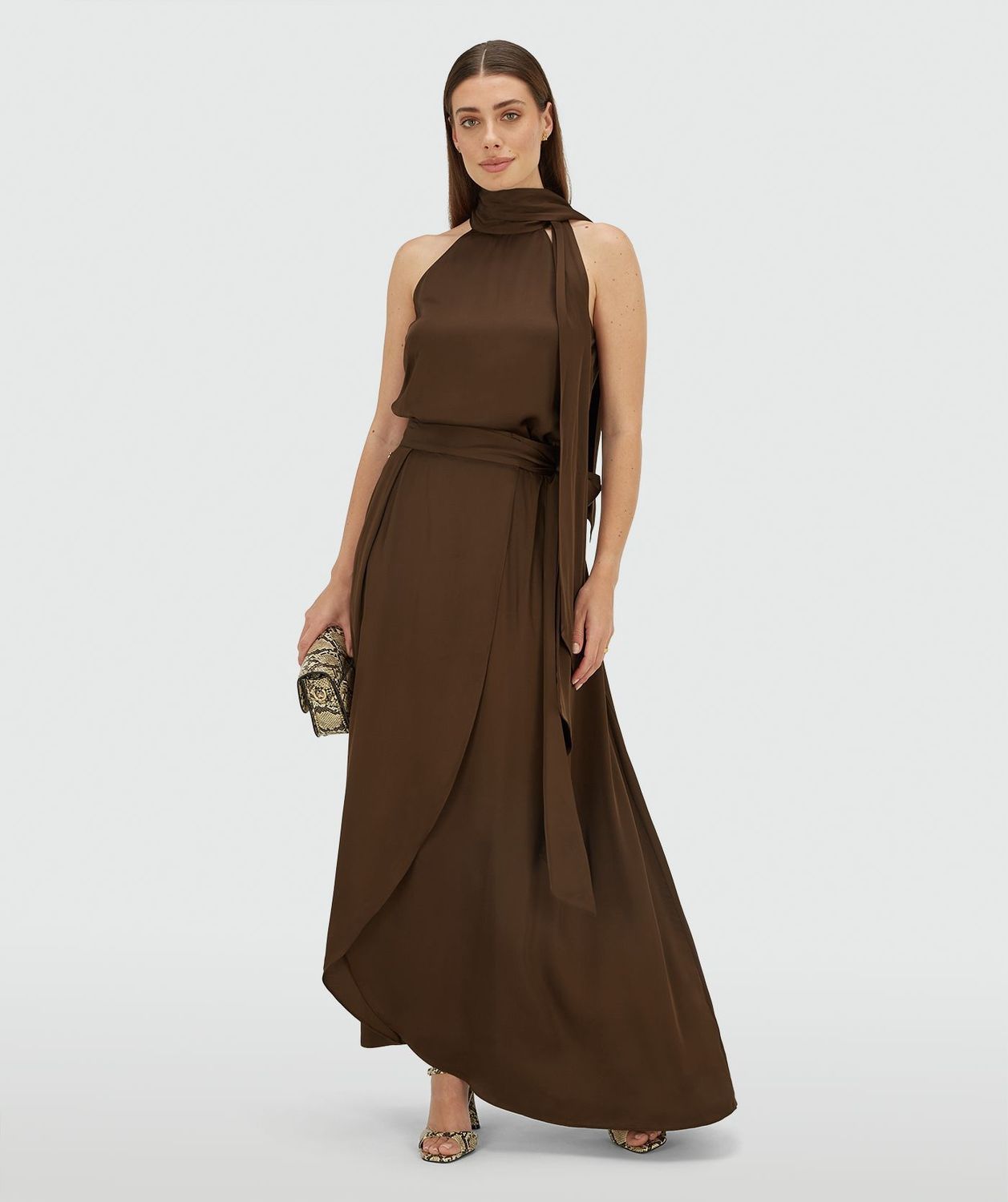 JV YAMICIA rok met overslag - dark brown
