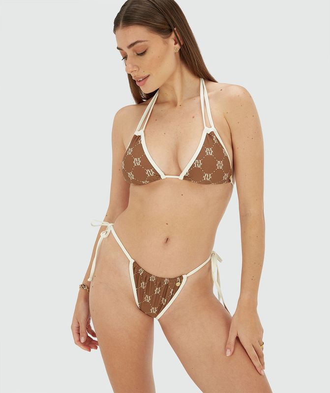 JV EVERLY bikini topje - brown ecru