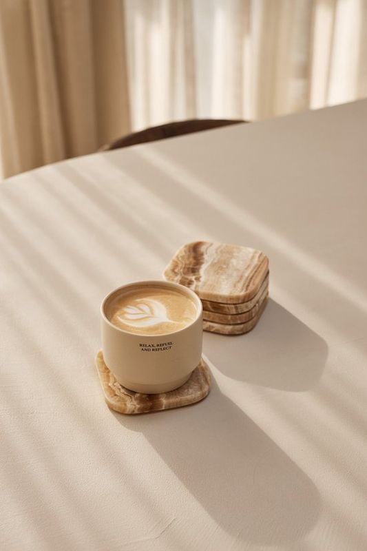 Marmeren onderzetters Onyx - set van 4