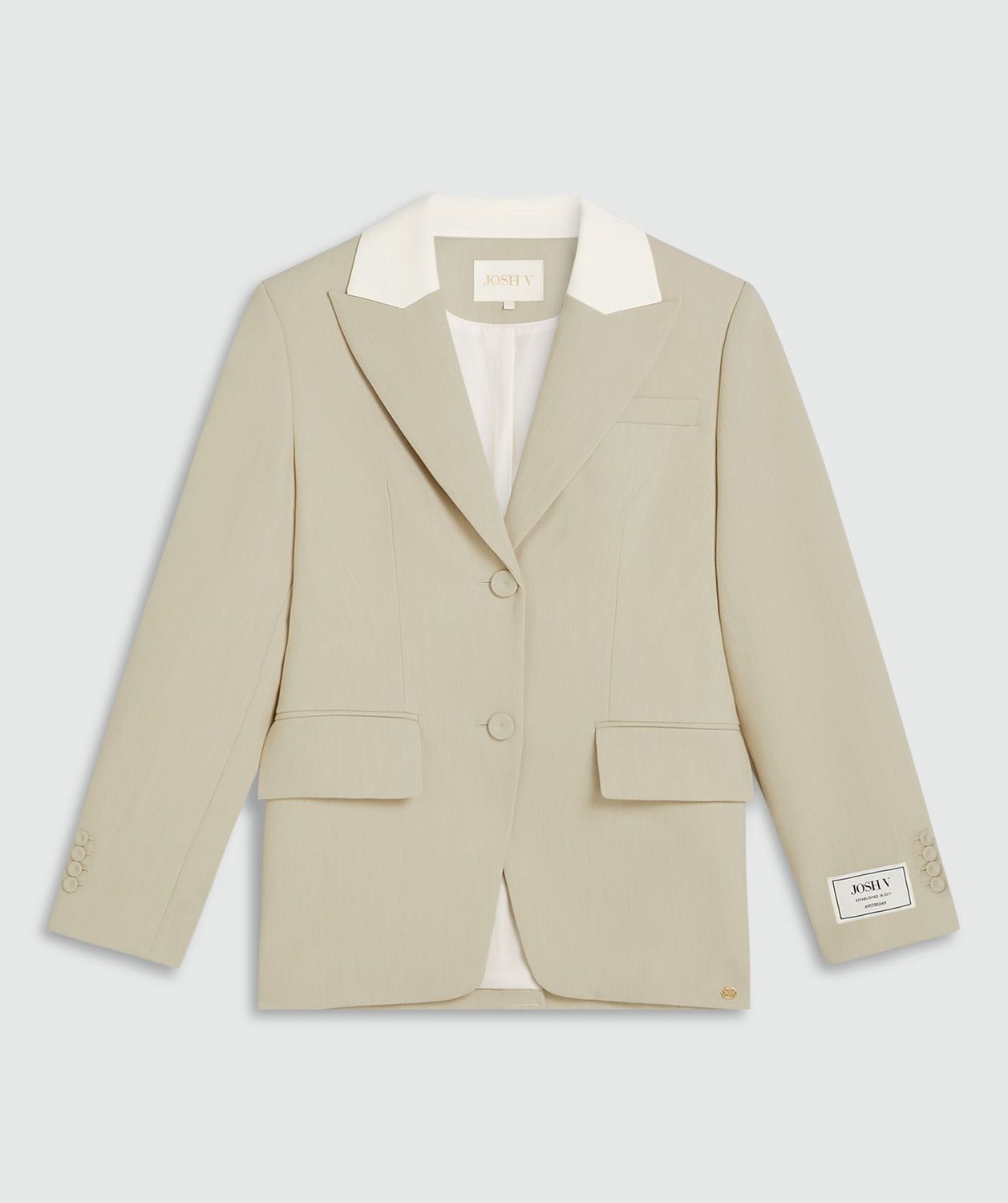 JV NILA fitted blazer - ecru melange