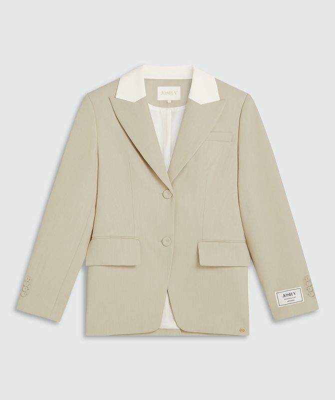JV NILA fitted blazer - ecru melange