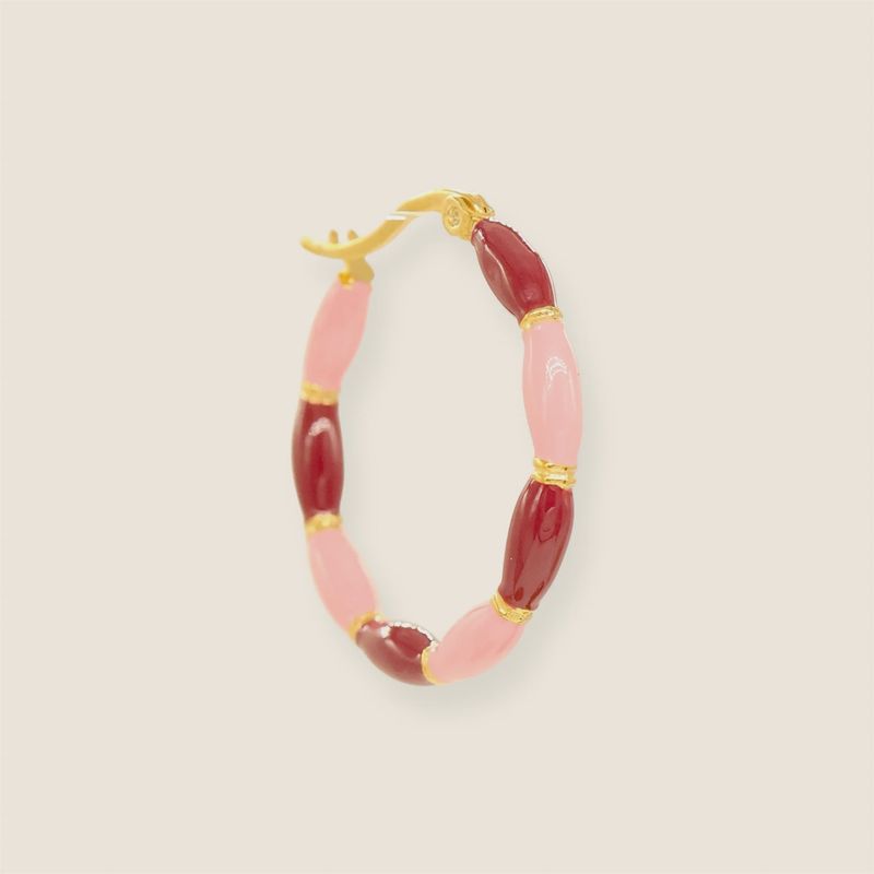 Burgundy Pink oorbel