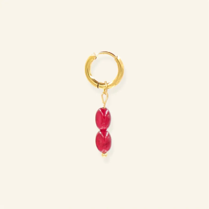 Double Cherry oorbel