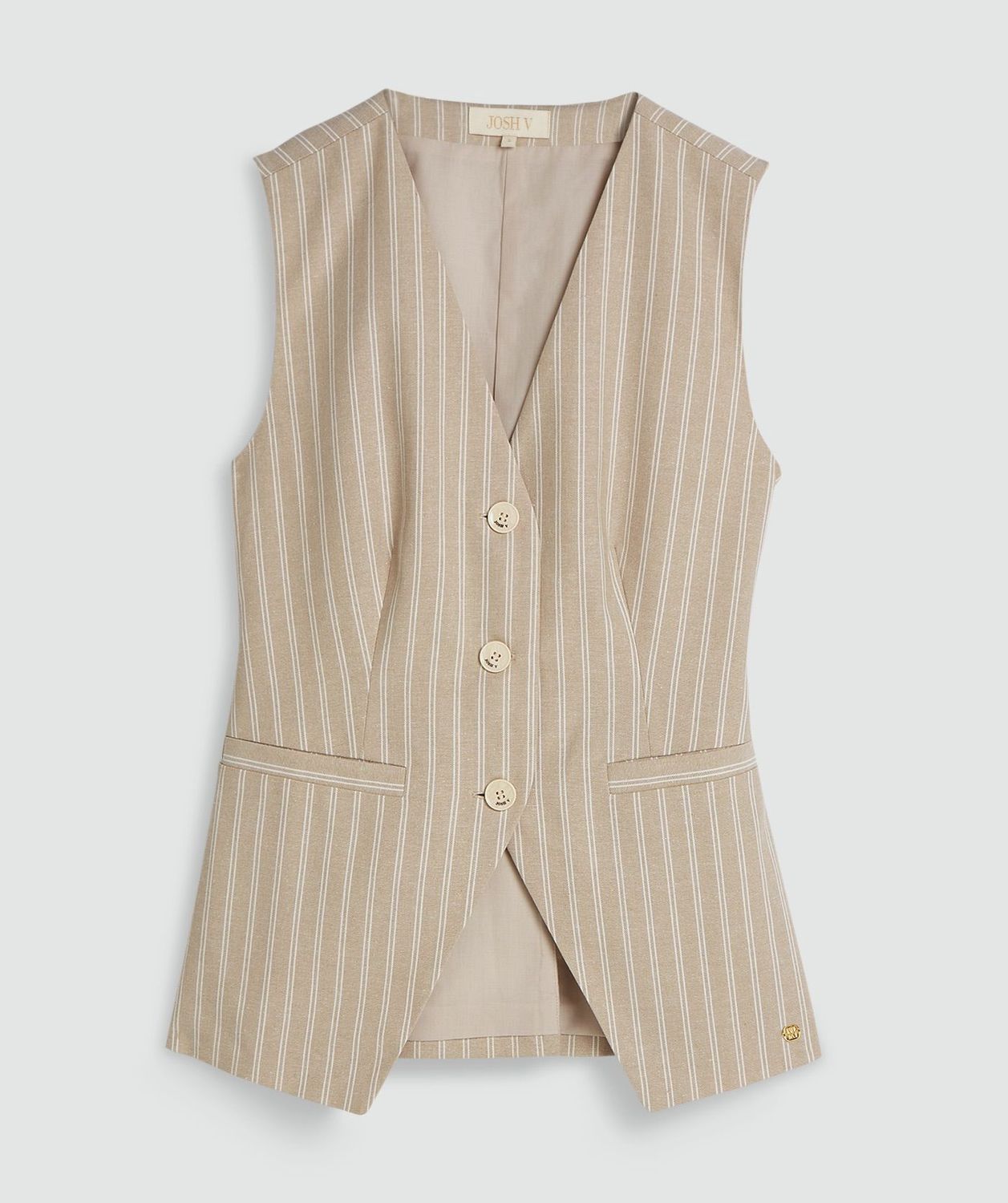 JV INEZ gilet - stone stripe