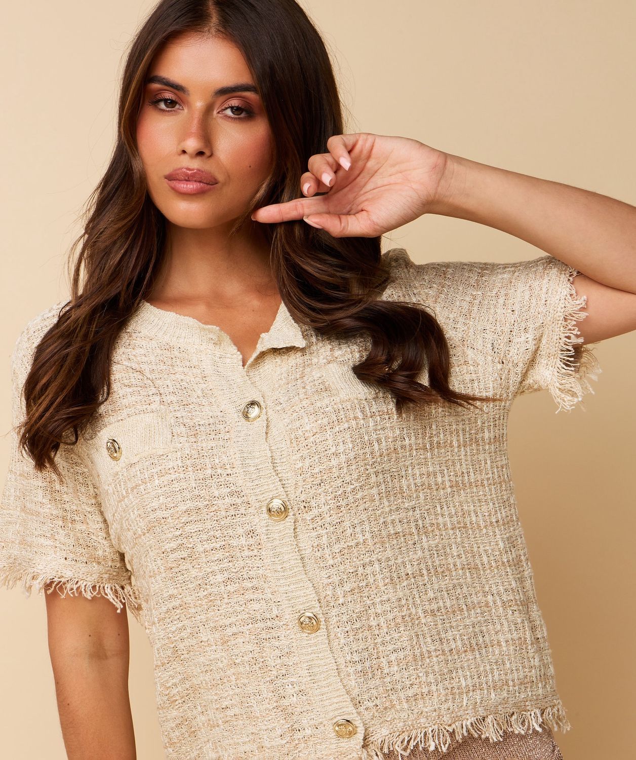 HEYB JANE top - beige/goud