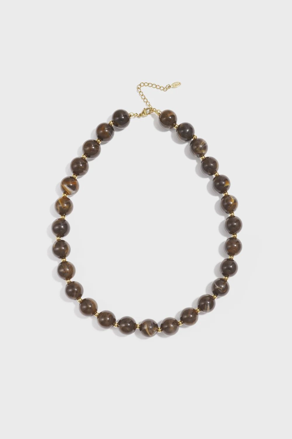 Kralen ketting 'brown dance'