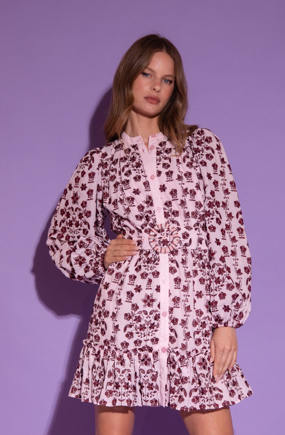 AMAYA LIVIA jurkje pink/red