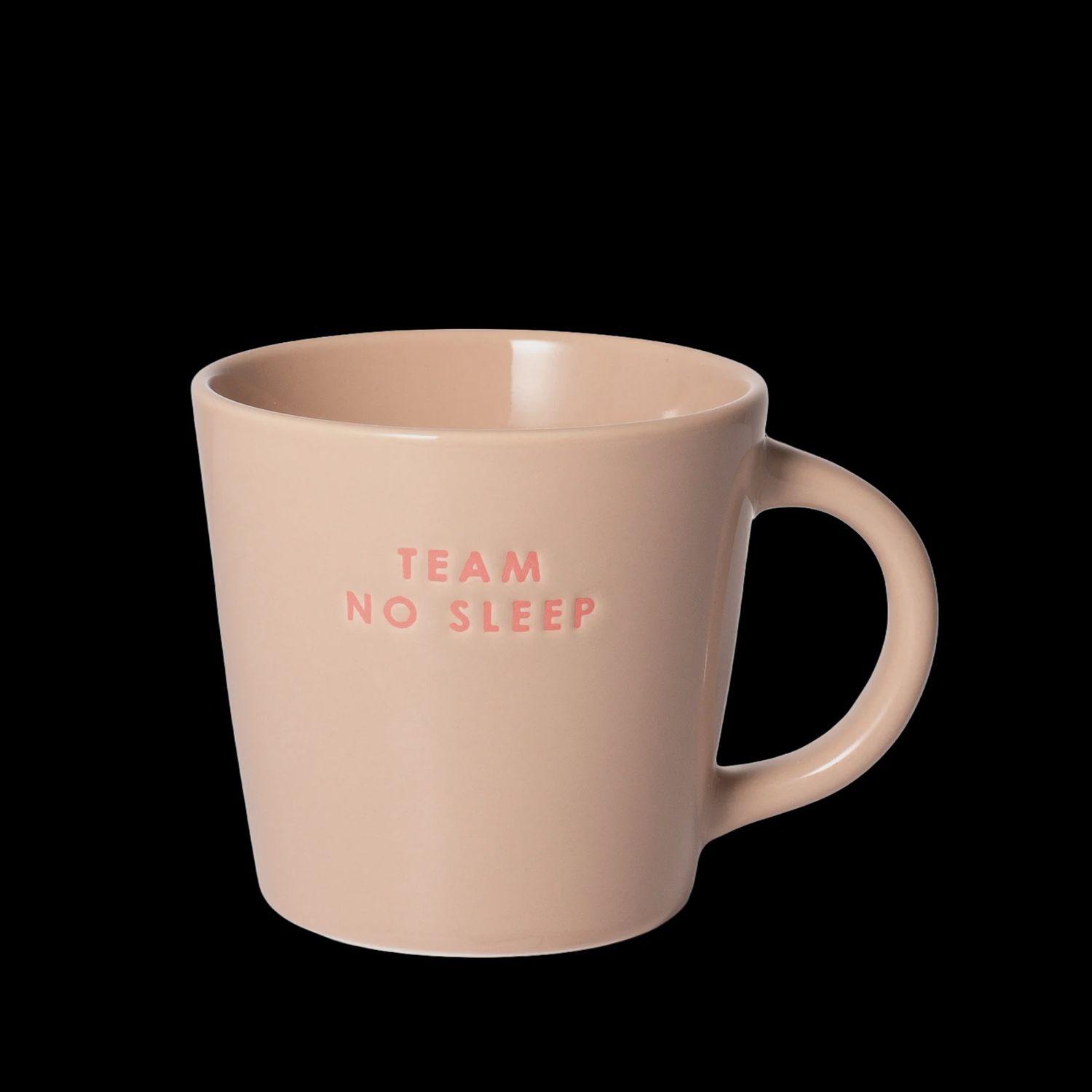 Koffie mok 'TEAM NO SLEEP' - beige | 250 ml