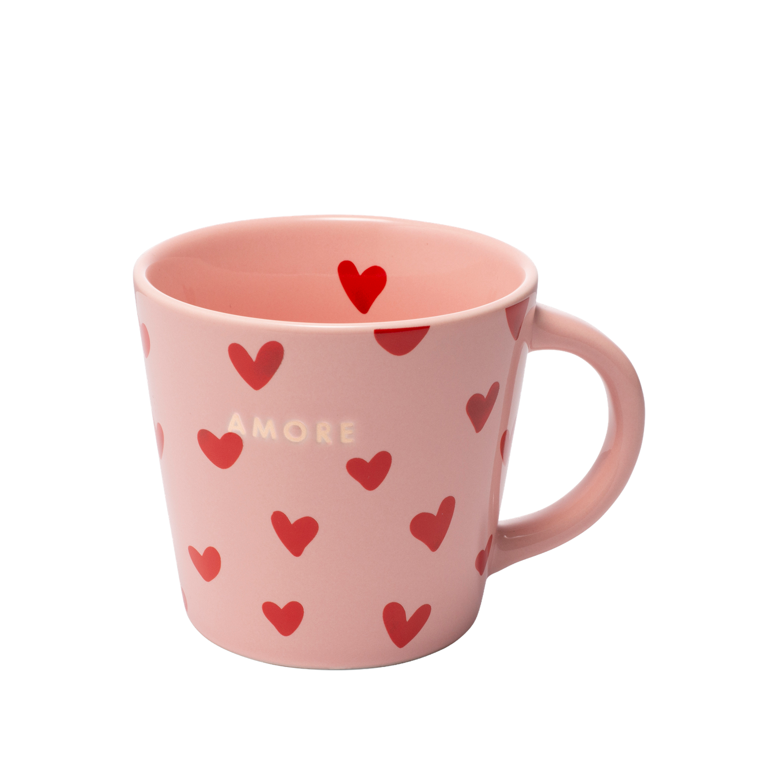 Koffie mok 'AMORE' - pink | 250 ml