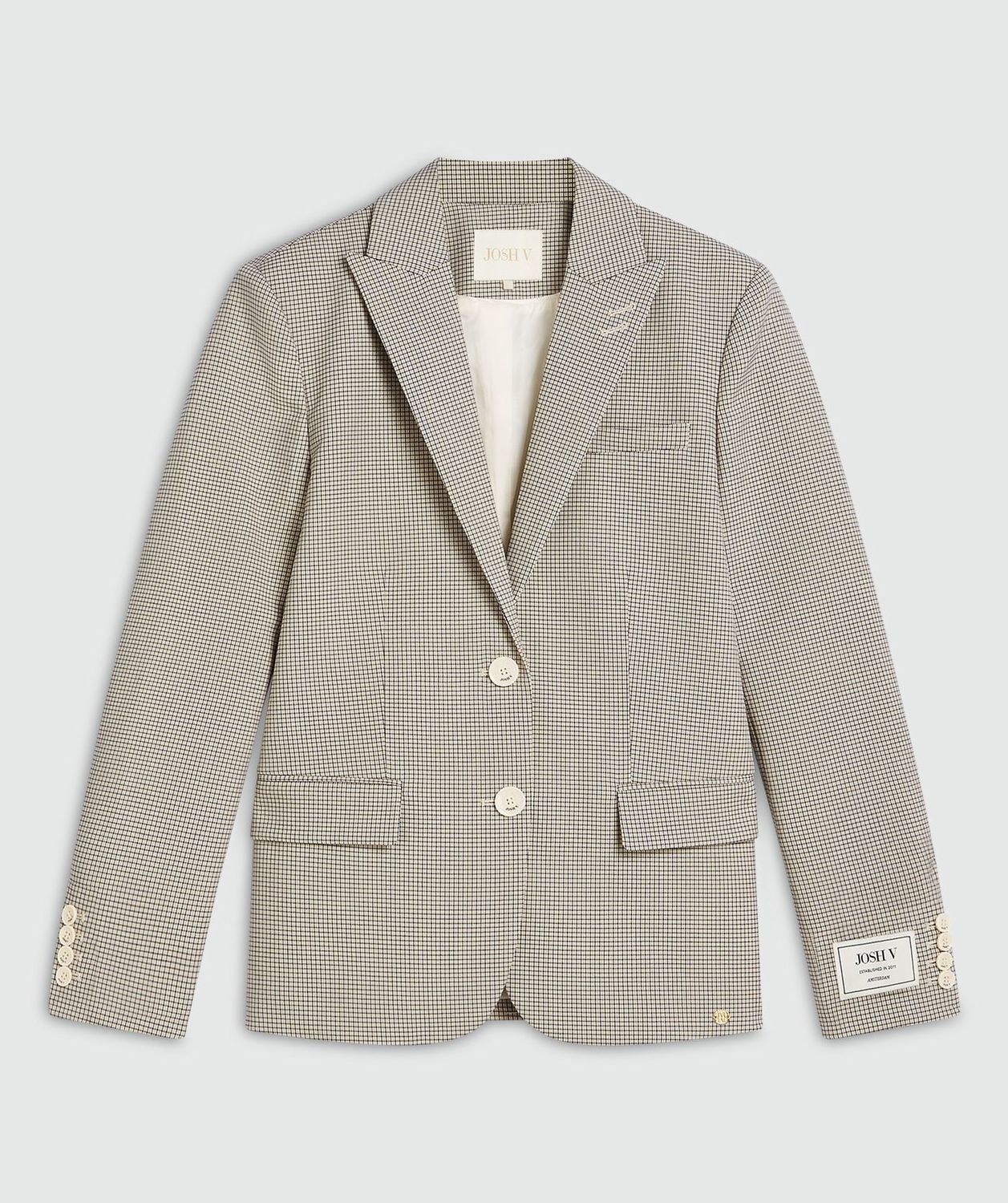 JV NICK oversized blazer - stone check
