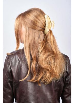 SUI AVA haarclip Helle Pastel Marble Biggest - yellow