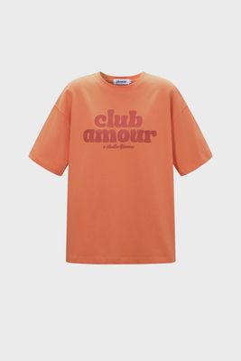 GIMME oversized t-shirt 'Club Amour' - orange