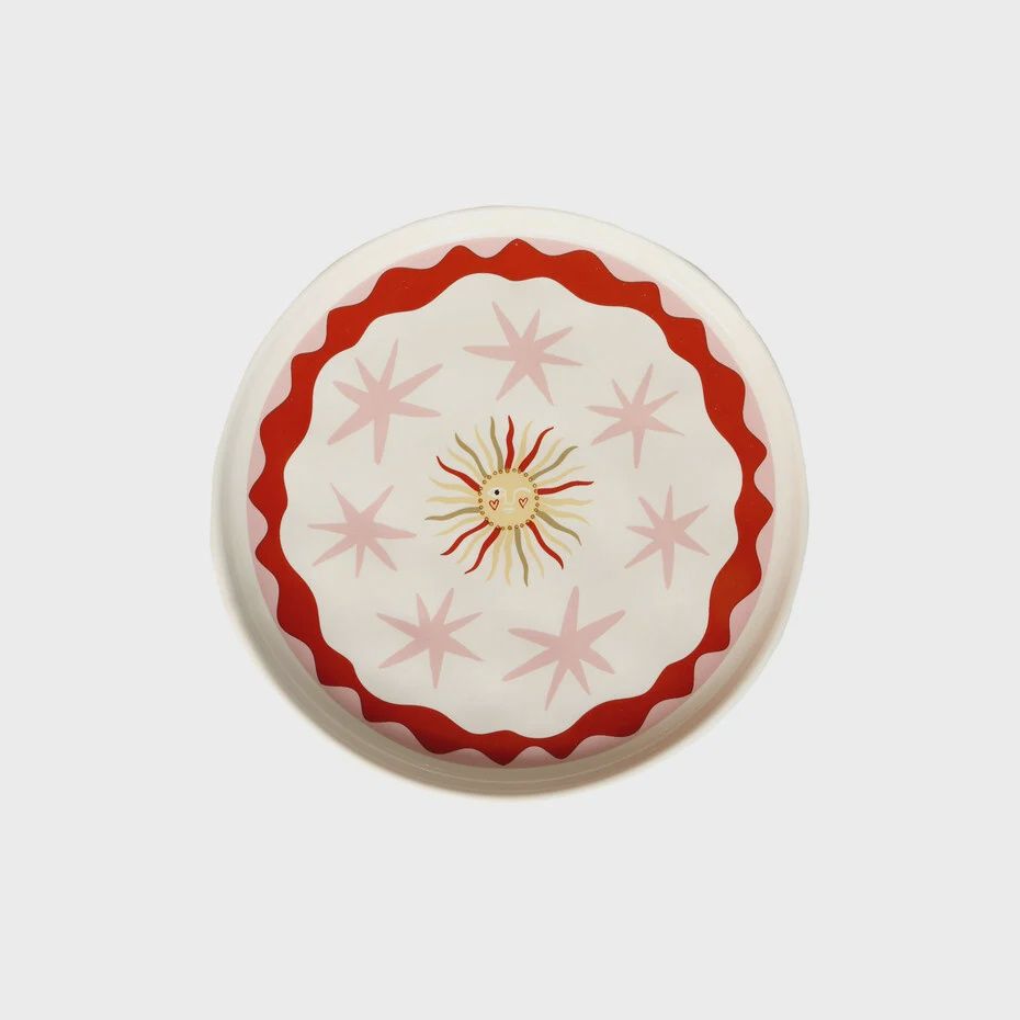 Bordje 'Sun and pink stars'