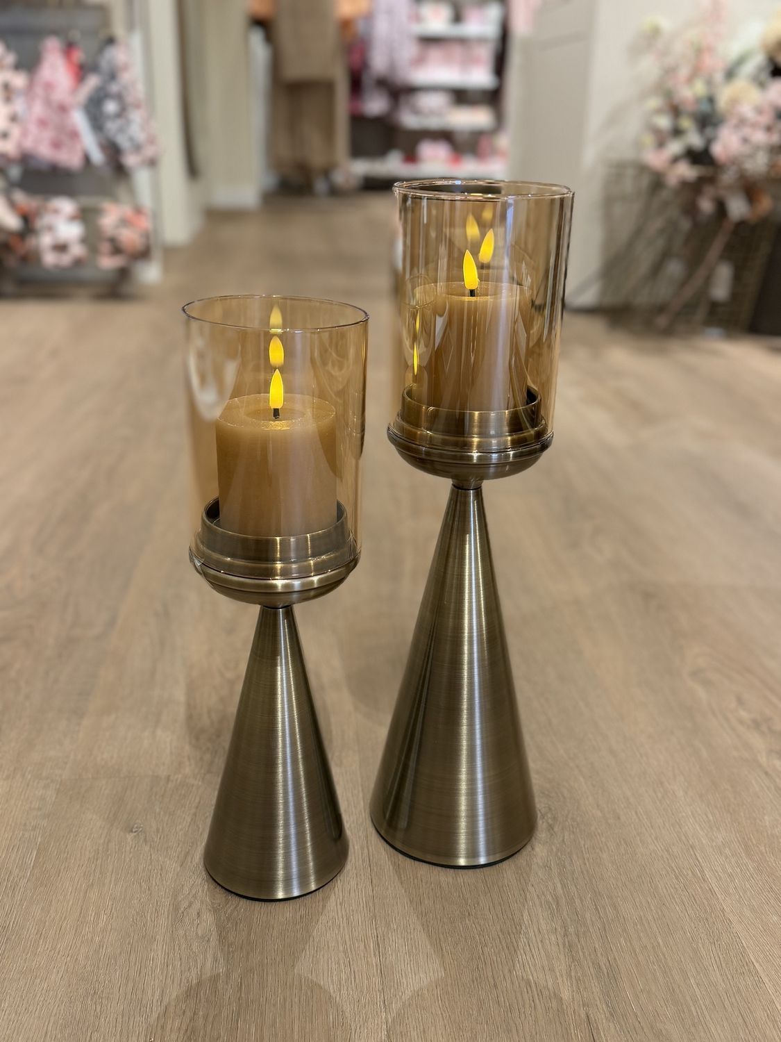 Kandelaar ROSY - aluminium goud