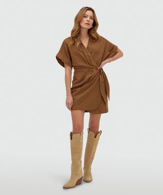 JV FROUKJE jurk - mocha brown